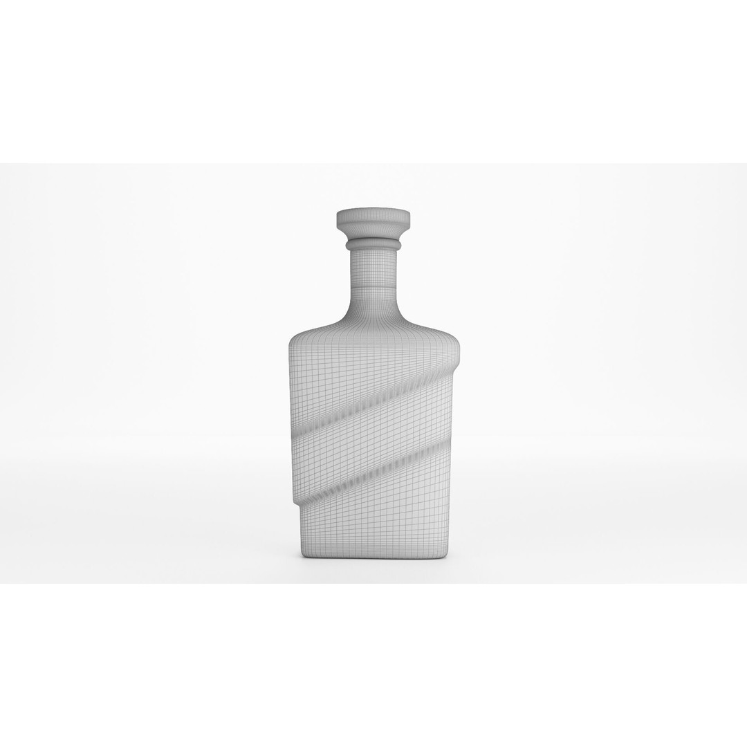 King George Bottle 3D Model – High Poly PBR Beverage Asset, FBX, OBJ - View 7