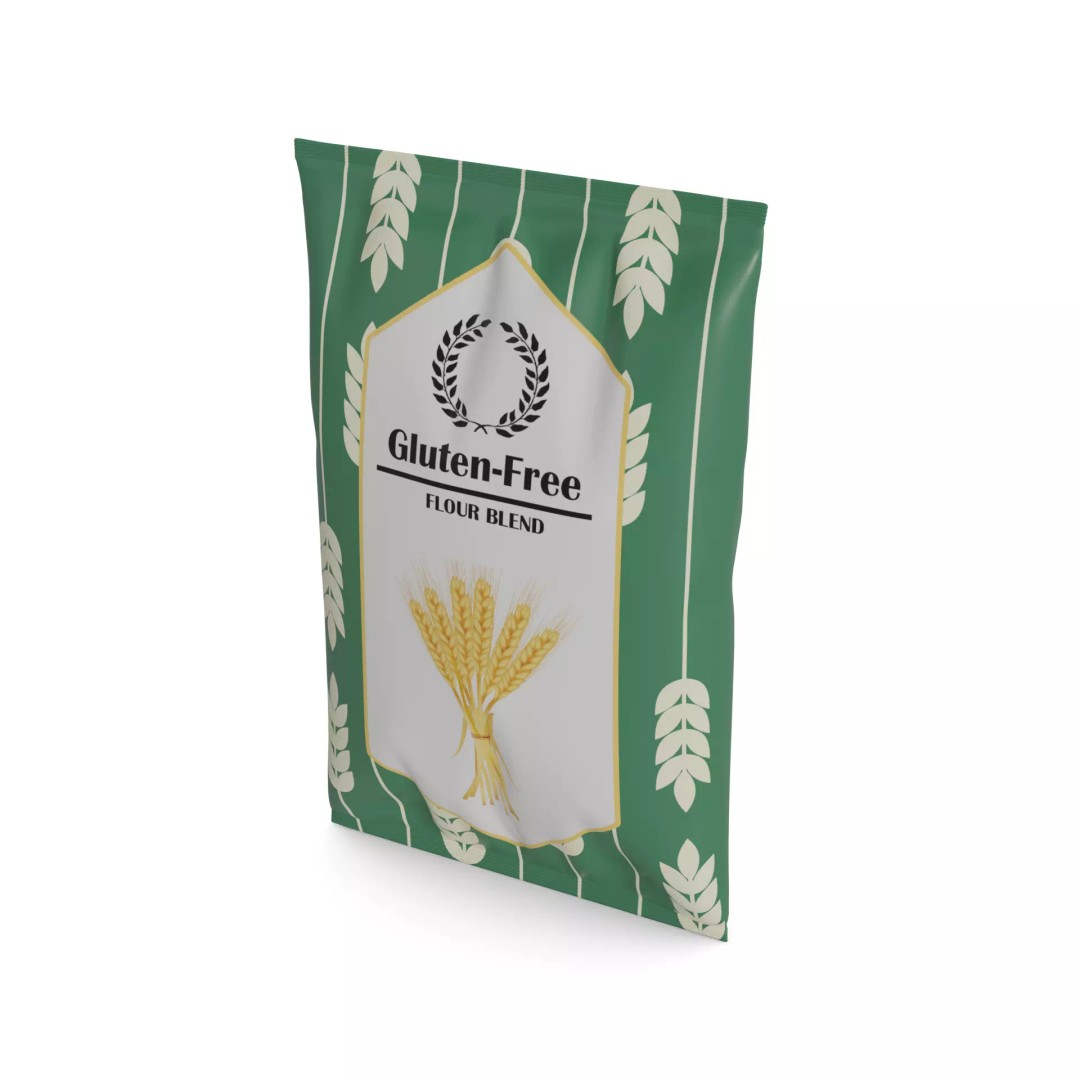 Gluten-Free Flour Blend 3D Model – Realistic Low Poly Pantry Asset, FBX - View 2
