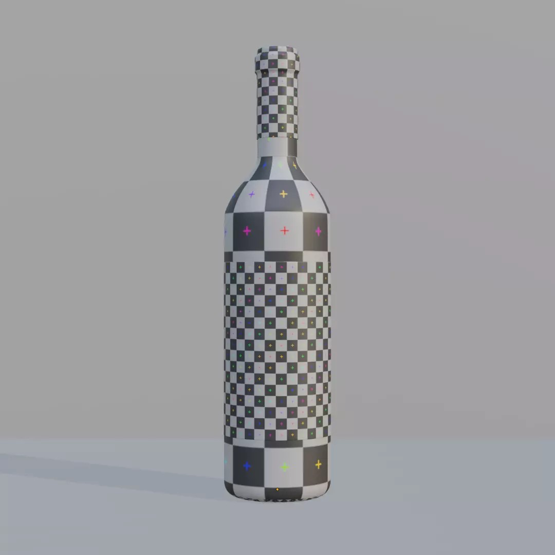 Wine Bottle 3D Model – Low Poly PBR Asset, FBX, OBJ, Blender - View 14