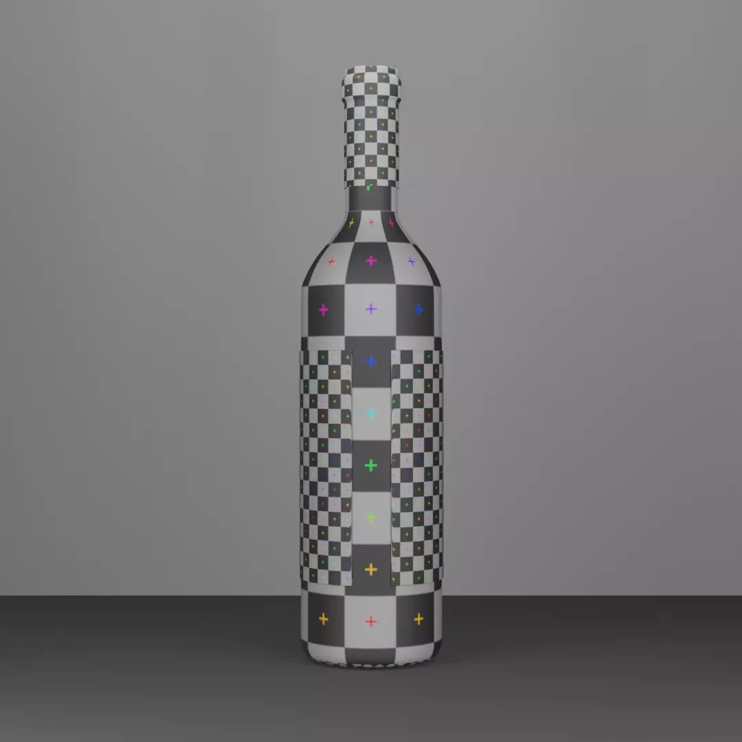 Wine Bottle 3D Model – Low Poly PBR Asset, FBX, OBJ, Blender - View 15