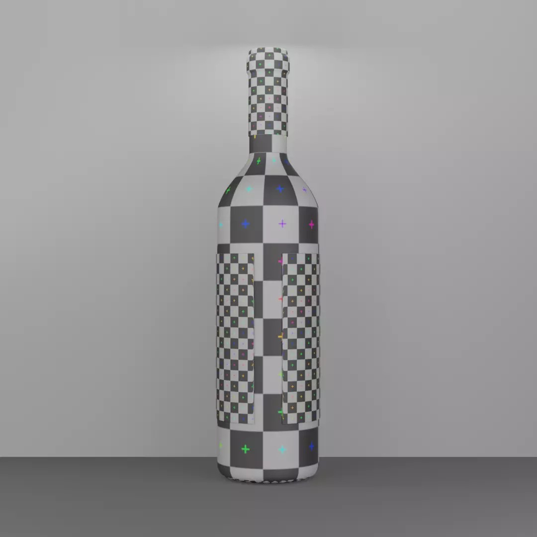 Wine Bottle 3D Model – Low Poly PBR Asset, FBX, OBJ, Blender - View 17