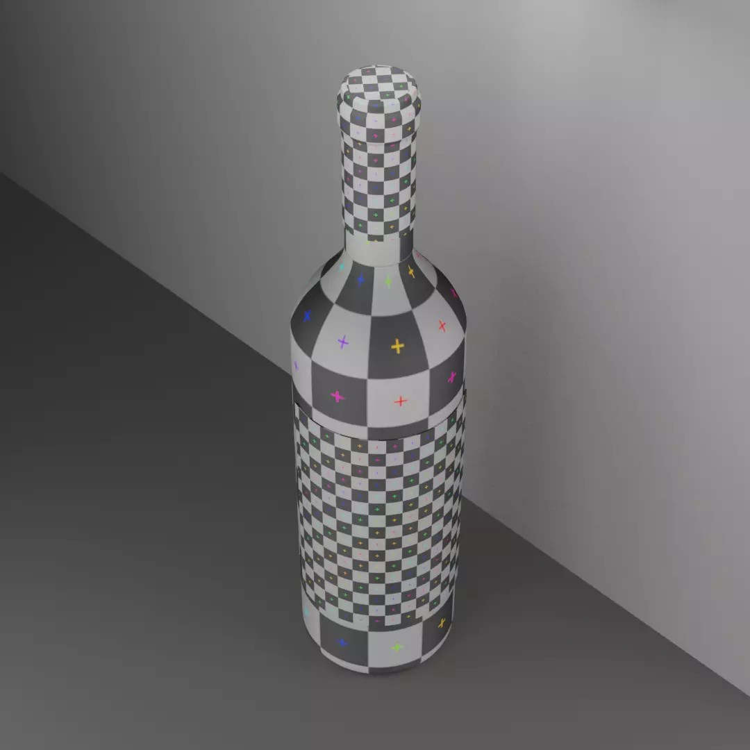 Wine Bottle 3D Model – Low Poly PBR Asset, FBX, OBJ, Blender - View 18