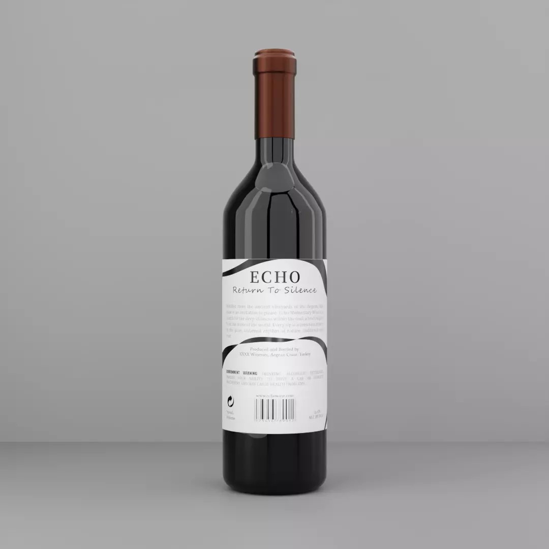 Wine Bottle 3D Model – Low Poly PBR Asset, FBX, OBJ, Blender - View 4
