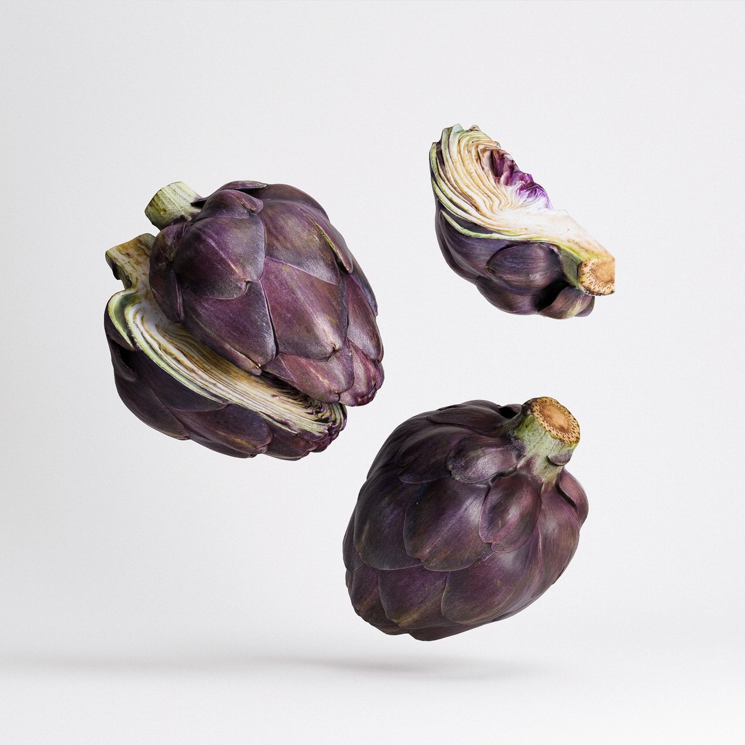Artichoke 3D Model – Low Poly PBR Collection for Kitchen Visualizations - View 3