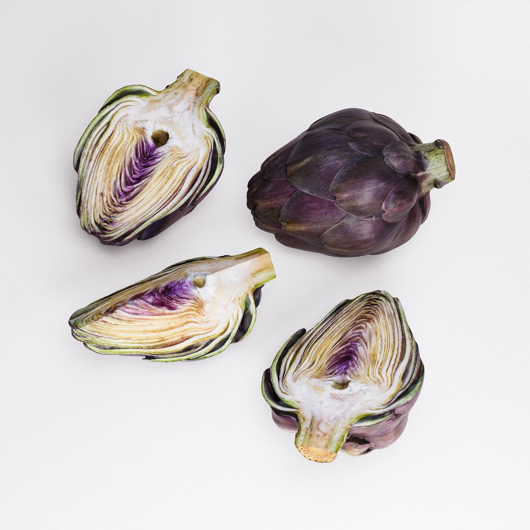 Artichoke 3D Model – Low Poly PBR Collection for Kitchen Visualizations - View 5