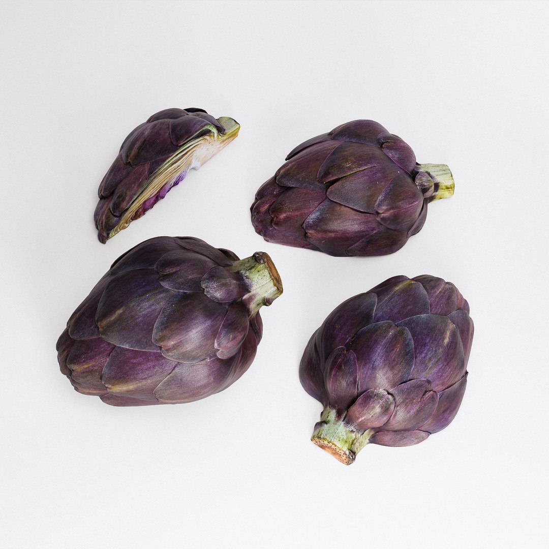 Artichoke 3D Model – Low Poly PBR Collection for Kitchen Visualizations - View 6