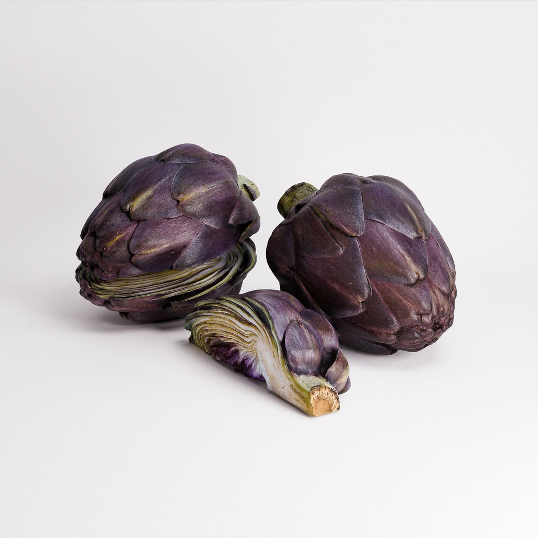 Artichoke 3D Model – Low Poly PBR Collection for Kitchen Visualizations - View 7