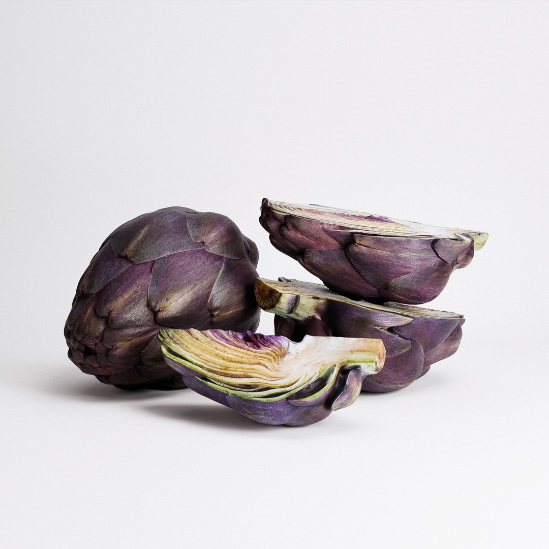 Artichoke 3D Model – Low Poly PBR Collection for Kitchen Visualizations - View 8