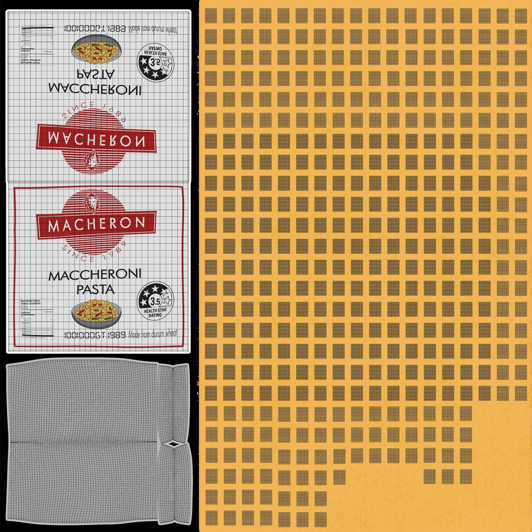 Maccheroni Pasta 3D Model – Realistic PBR Asset for Blender - View 13