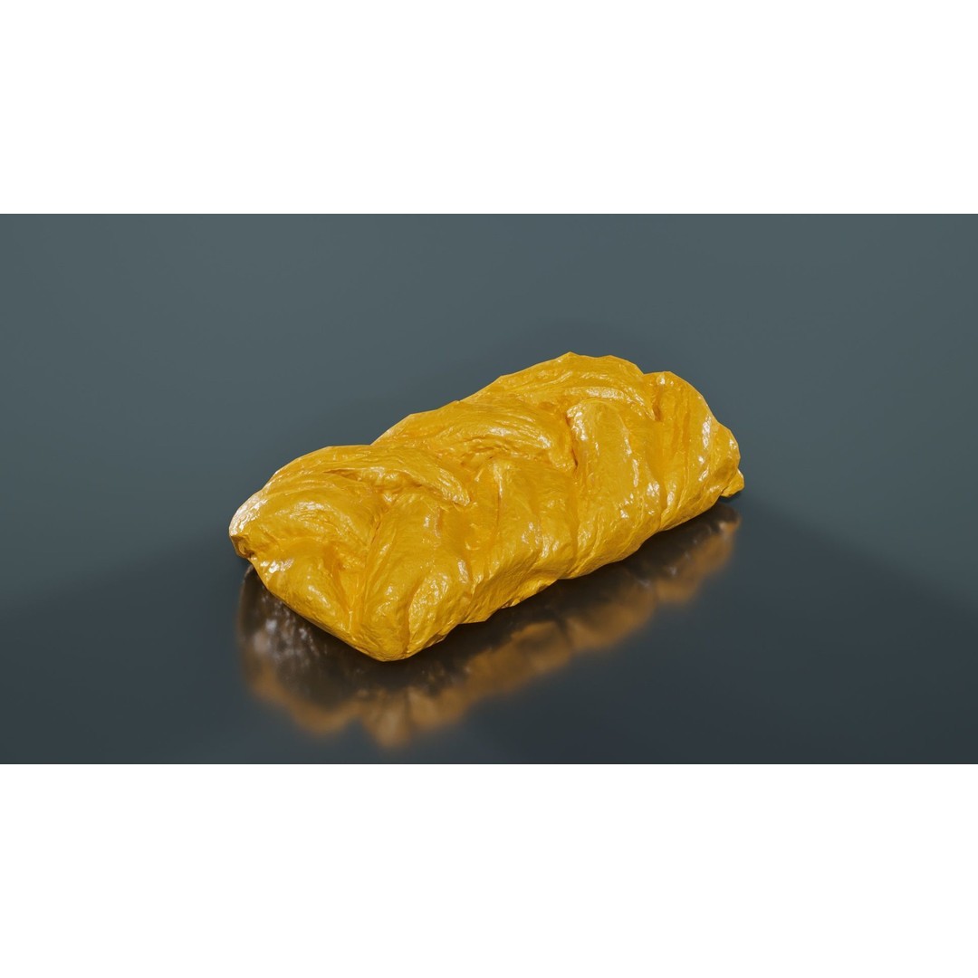 Crispy Honey Cake 3D Model – Low Poly Food Asset, FBX, Blender - View 14