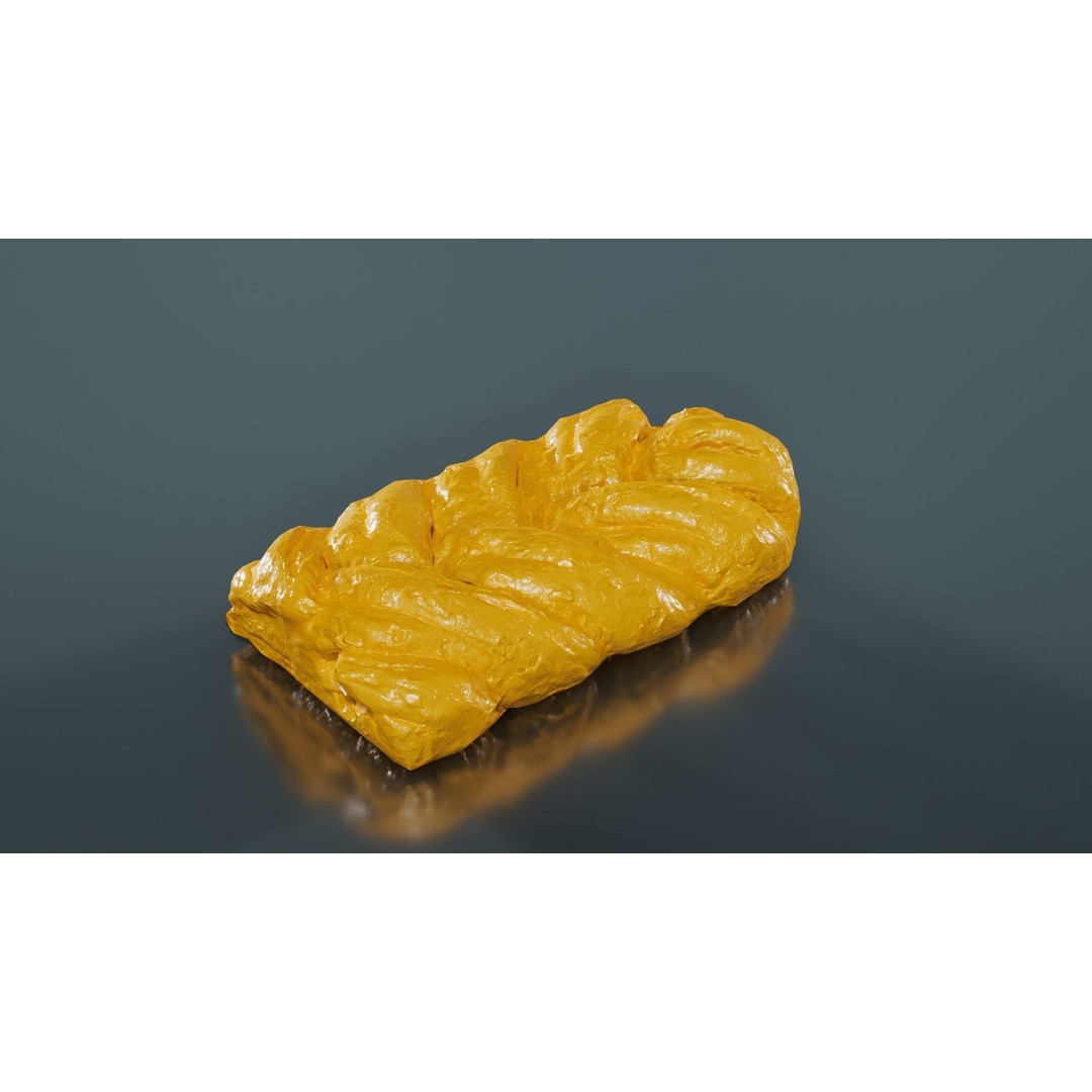 Crispy Honey Cake 3D Model – Low Poly Food Asset, FBX, Blender - View 15