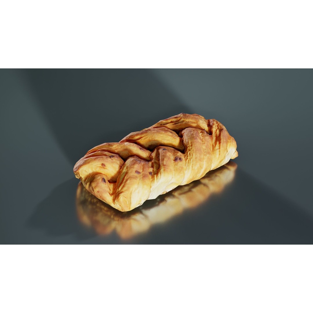 Crispy Honey Cake 3D Model – Low Poly Food Asset, FBX, Blender - View 4