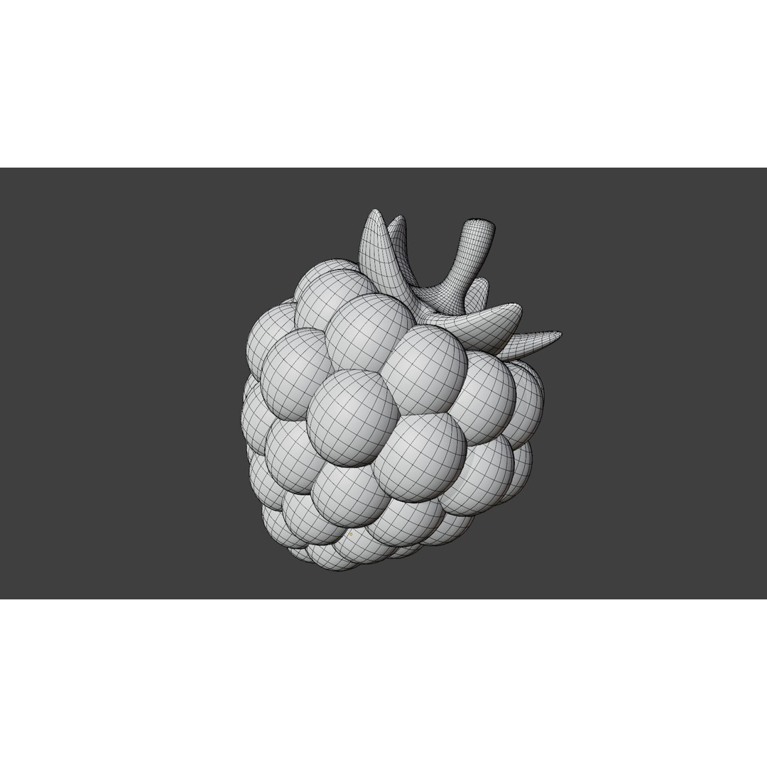 Raspberry 3D Model – Stylized Cartoon Fruit with PBR Textures - View 7