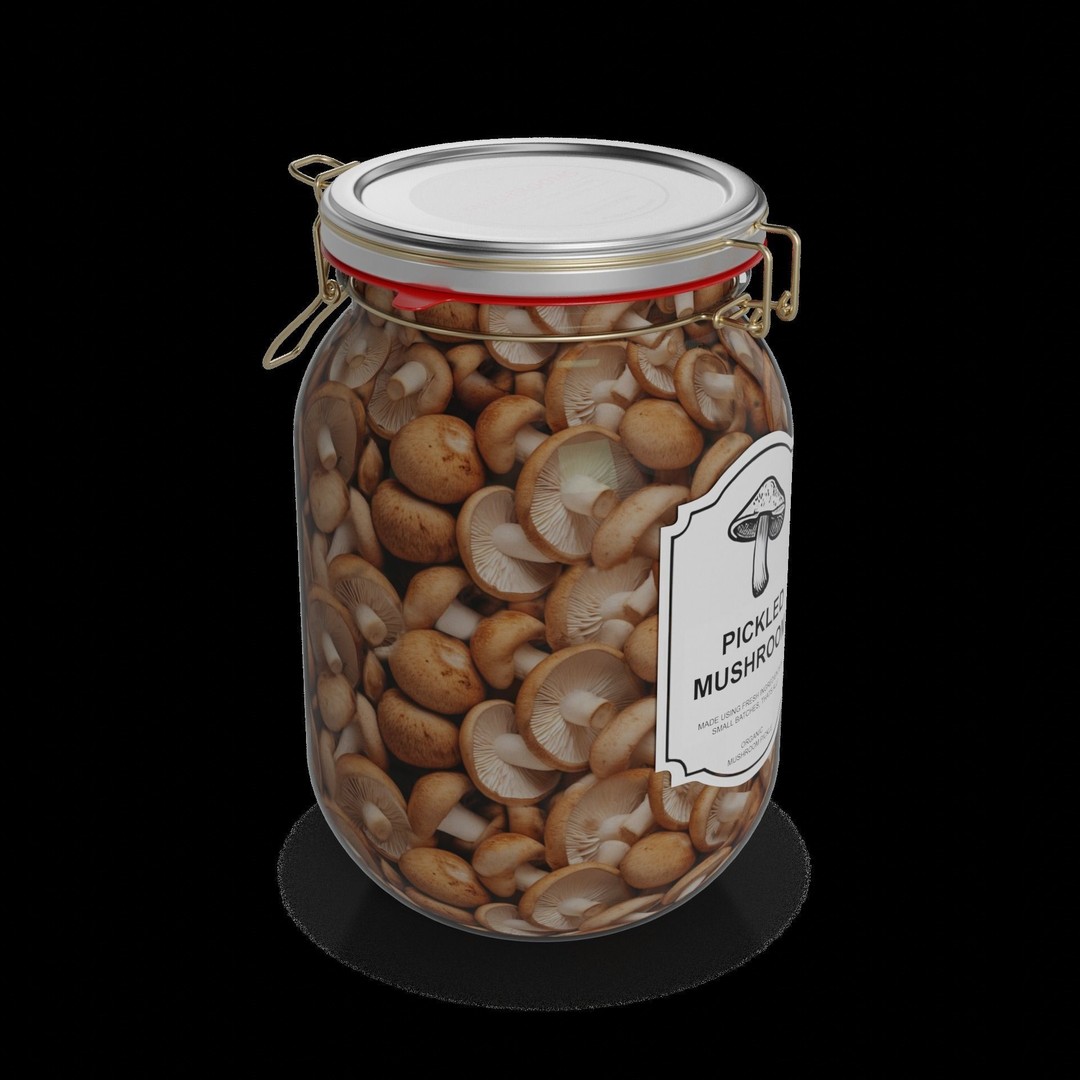 Pickled Mushrooms 3D Model – Realistic Food Asset, FBX