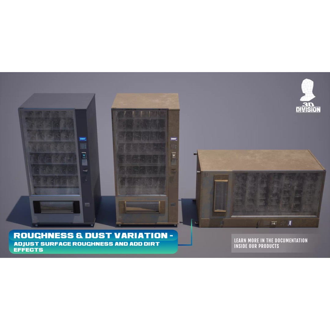 Snack and Vending Machine 3D Model – Low Poly PBR Game Asset, FBX