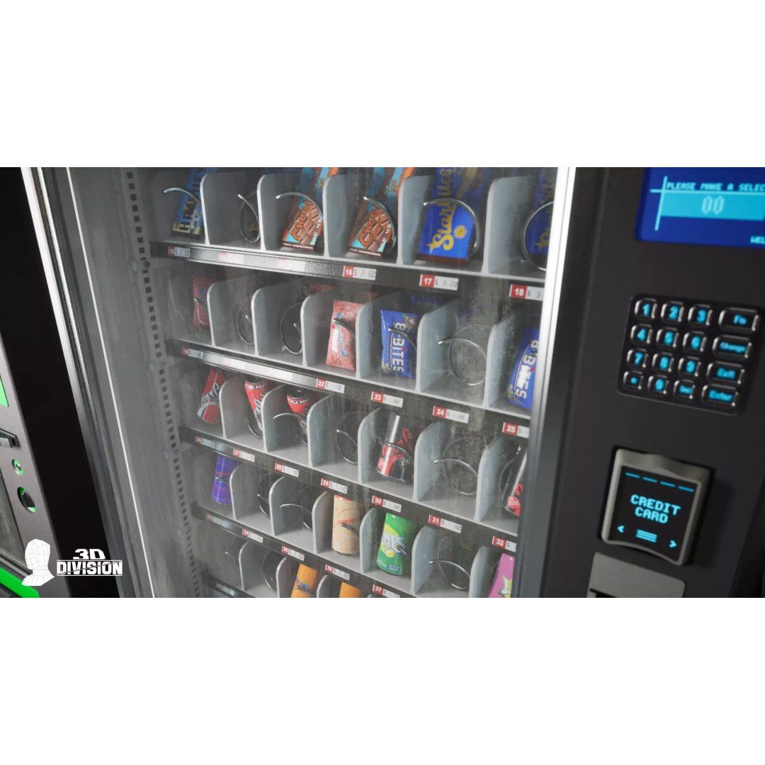 Snack and Vending Machine 3D Model – Low Poly PBR Game Asset, FBX - View 8