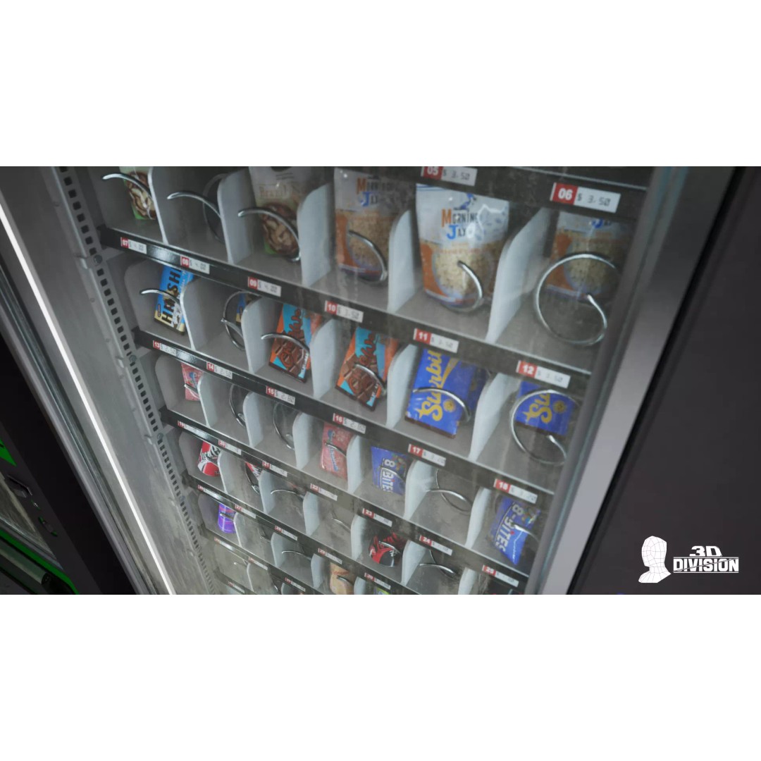 Snack and Vending Machine 3D Model – Low Poly PBR Game Asset, FBX - View 9