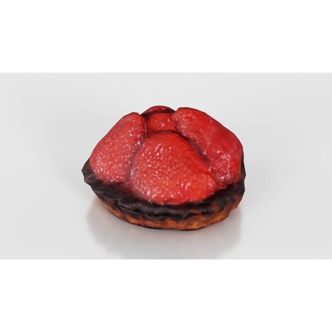 Strawberry Cake 3D Model – Low Poly PBR Food Asset, Blender & FBX