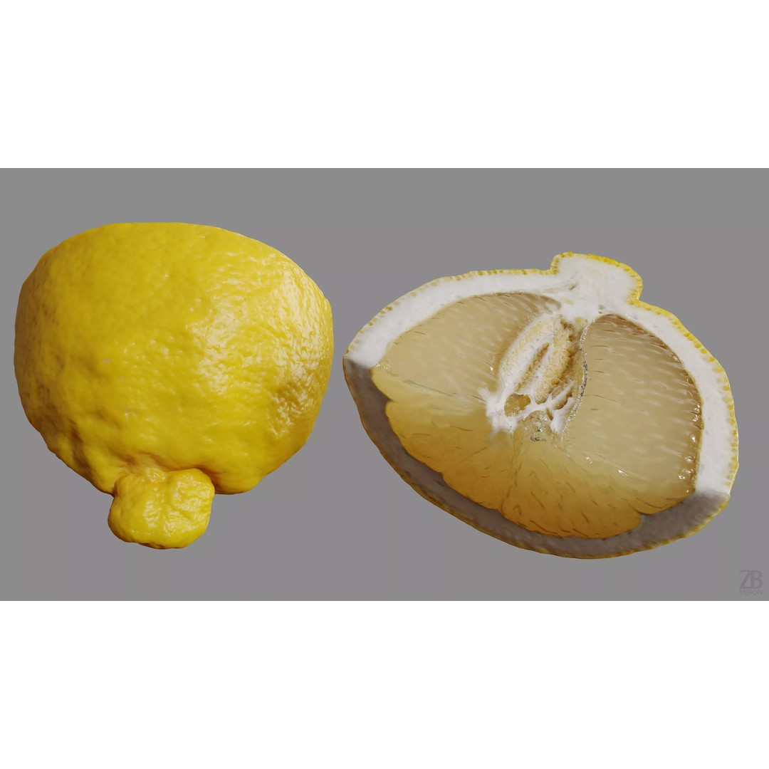 Lemon 3D Model – Photorealistic PBR Asset for Visualization