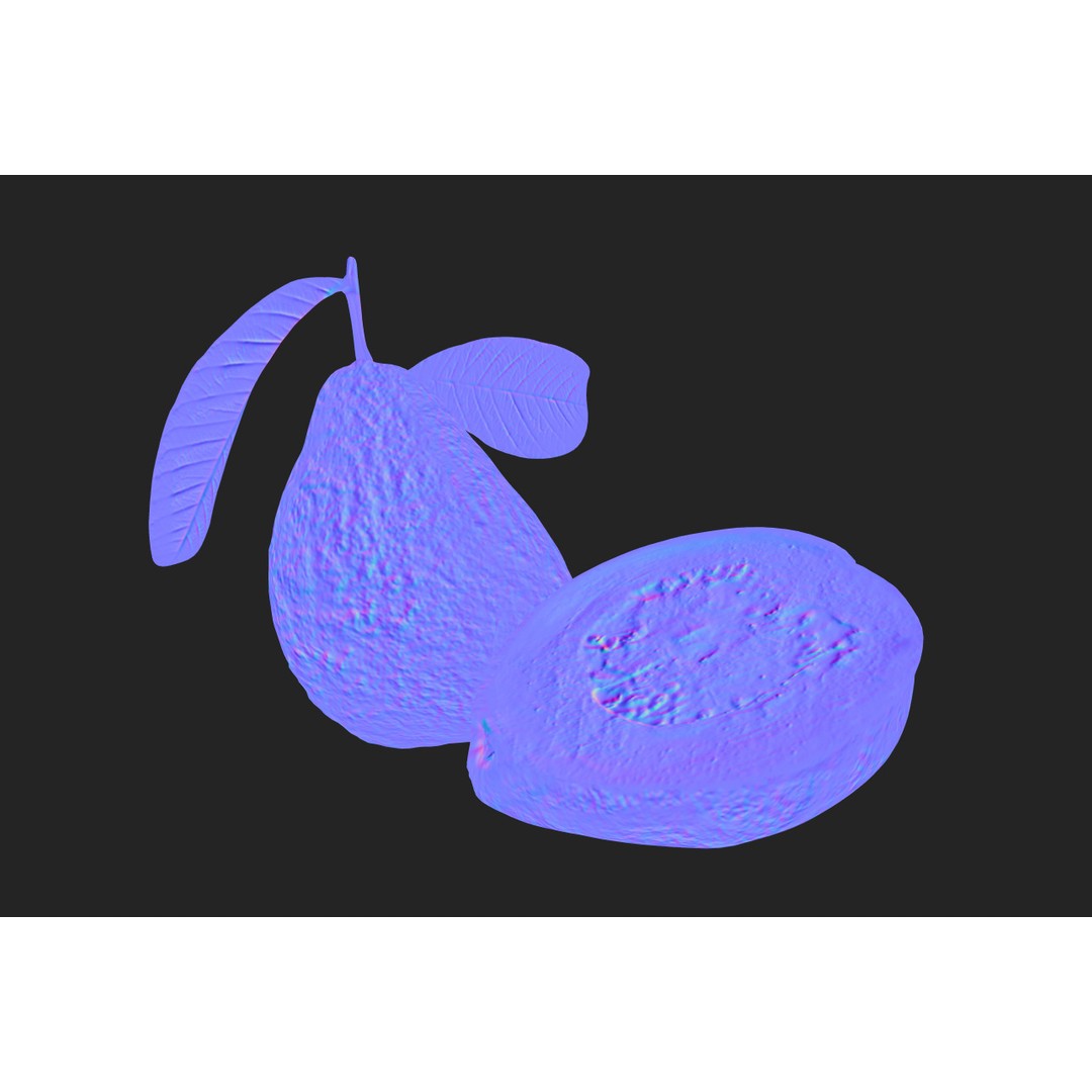 Guava 3D Model – Low Poly Game Asset, PBR Textures, FBX - View 30