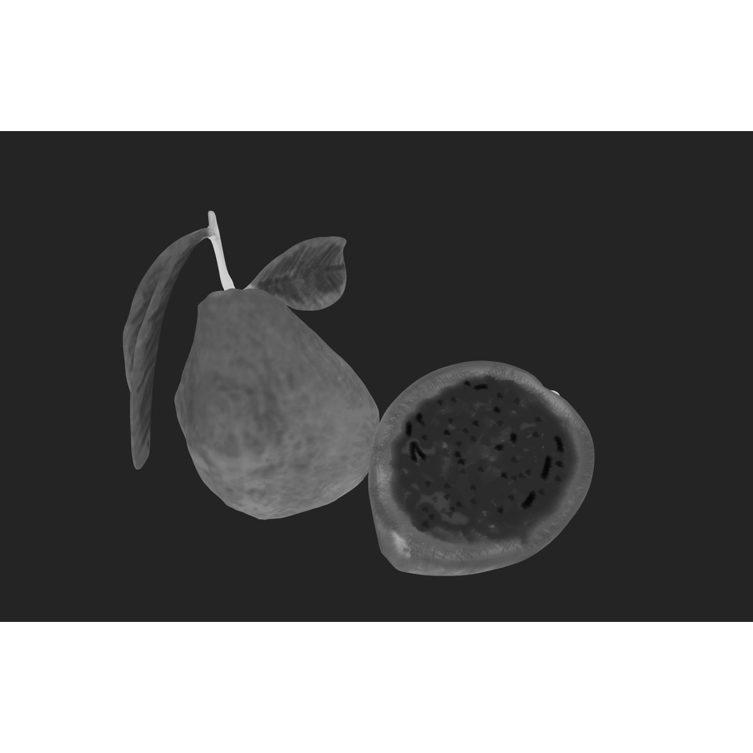Guava 3D Model – Low Poly Game Asset, PBR Textures, FBX - View 31