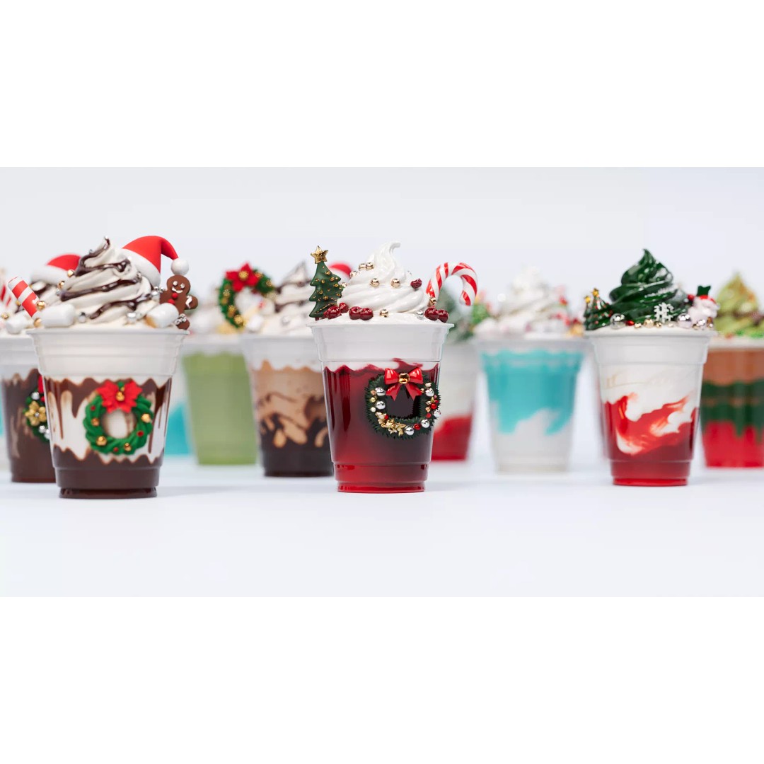 Christmas Beverage 3D Model – PBR Textured Tea and Cream Asset, FBX - View 6