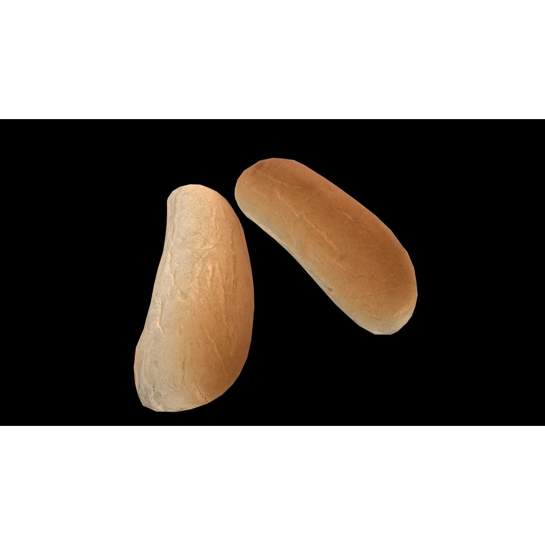 Hot Dog Bun 3D Model – Low Poly PBR Game Asset, FBX, OBJ - View 10