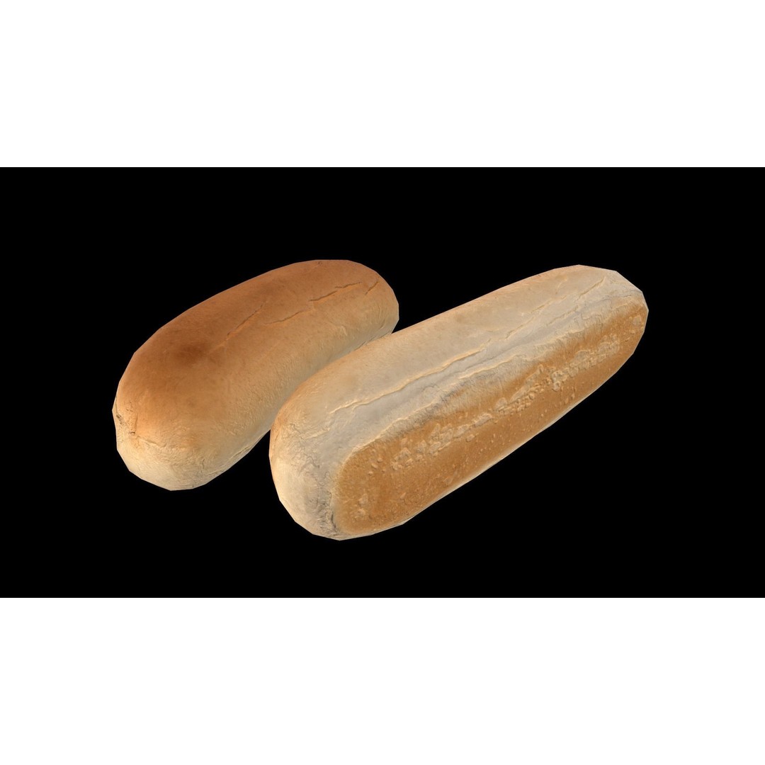 Hot Dog Bun 3D Model – Low Poly PBR Game Asset, FBX, OBJ - View 5