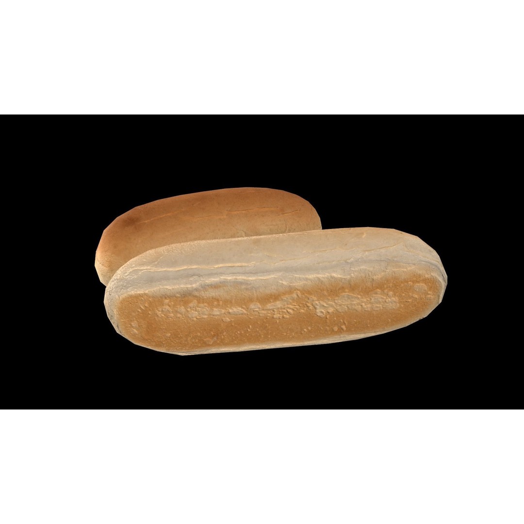 Hot Dog Bun 3D Model – Low Poly PBR Game Asset, FBX, OBJ - View 7