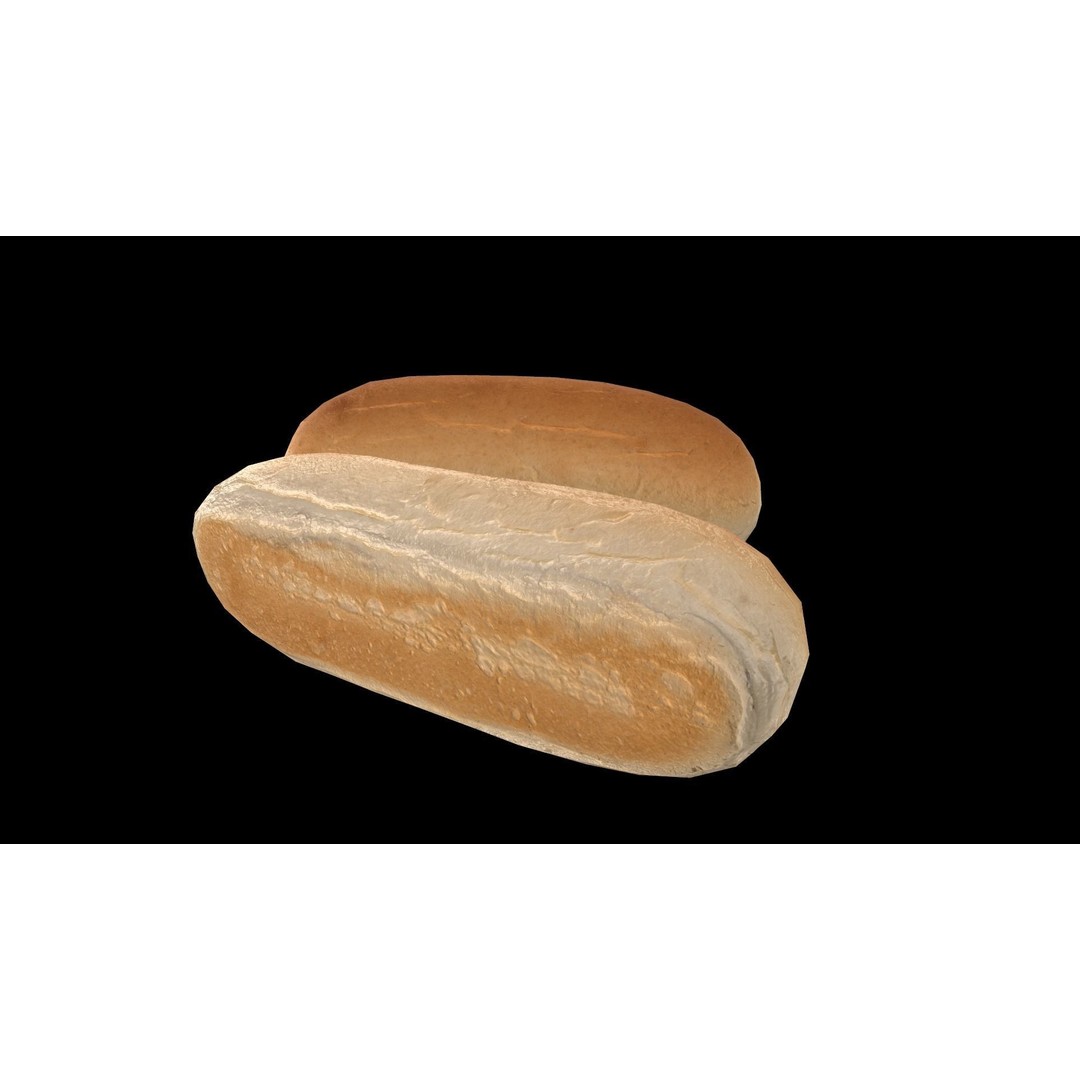 Hot Dog Bun 3D Model – Low Poly PBR Game Asset, FBX, OBJ - View 8