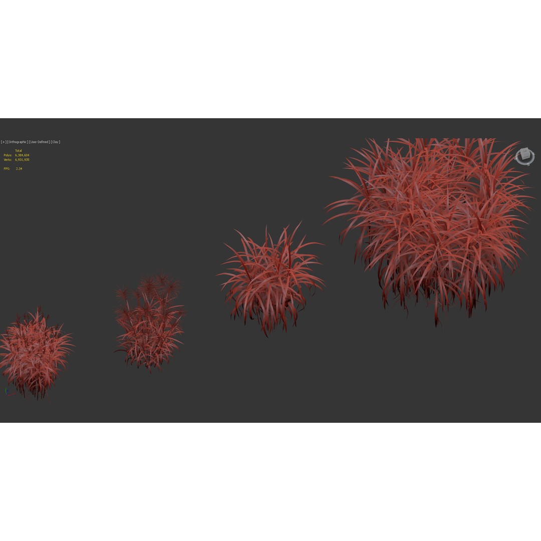 Giant Miscanthus 3D Model – Realistic Plant Asset, FBX, PBR - View 13