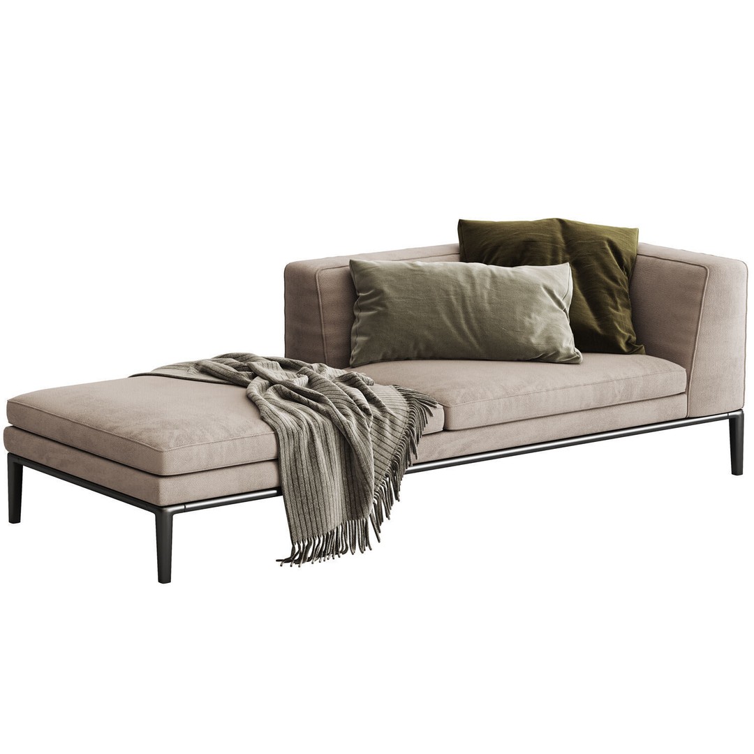 Sofa and Armchair Collection 3D Model – Modern Furniture Set, FBX, OBJ