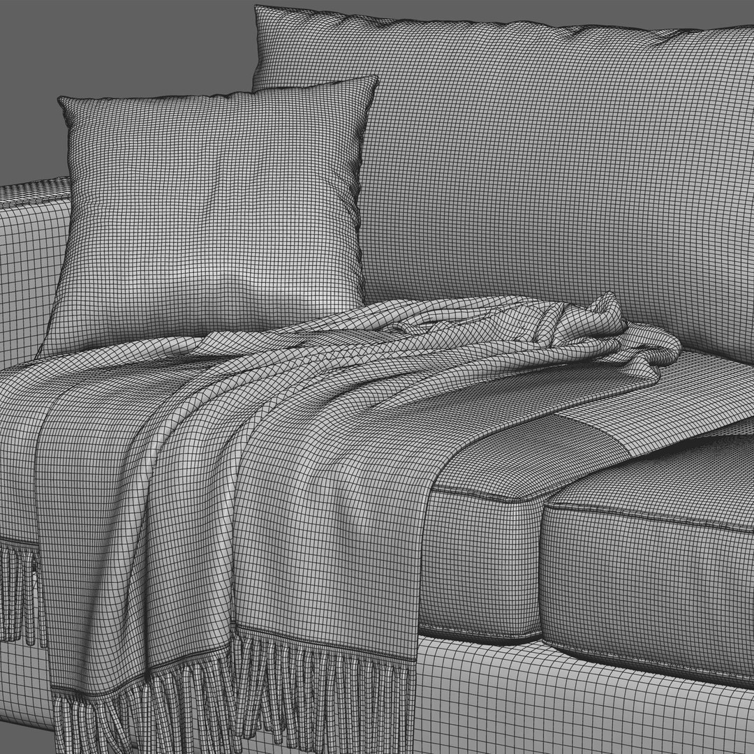 Sofa and Armchair Collection 3D Model – Modern Furniture Set, FBX, OBJ - View 15
