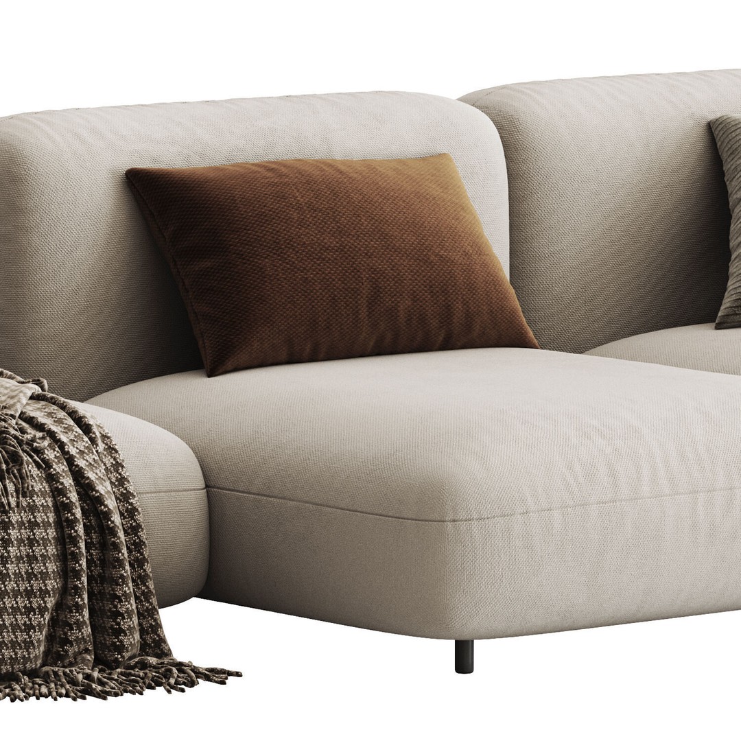Sofa and Armchair Collection 3D Model – Modern Furniture Set, FBX, OBJ - View 18