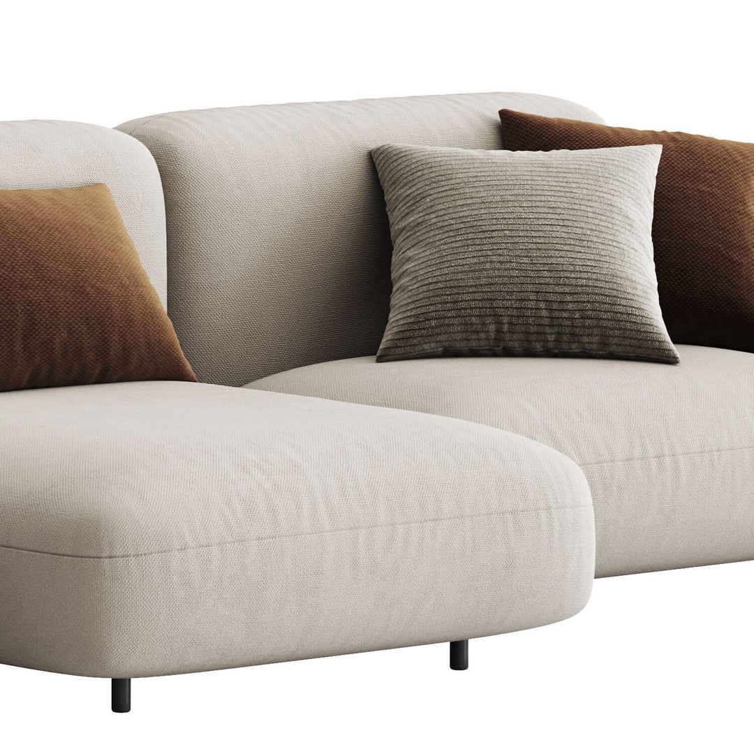 Sofa and Armchair Collection 3D Model – Modern Furniture Set, FBX, OBJ - View 19