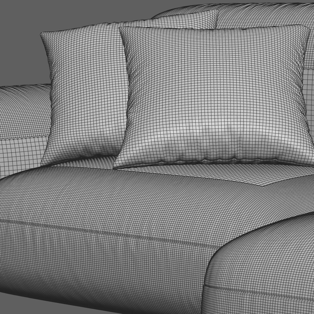 Sofa and Armchair Collection 3D Model – Modern Furniture Set, FBX, OBJ - View 20