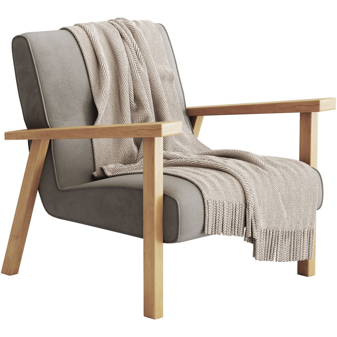 Sofa and Armchair Collection 3D Model – Modern Furniture Set, FBX, OBJ - View 21