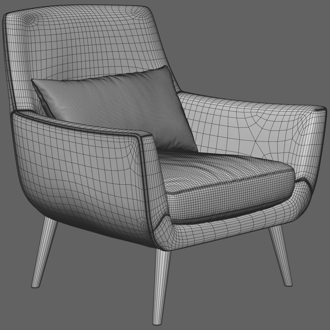 Sofa and Armchair Collection 3D Model – Modern Furniture Set, FBX, OBJ - View 22
