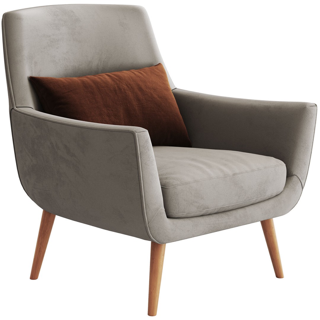Sofa and Armchair Collection 3D Model – Modern Furniture Set, FBX, OBJ - View 23