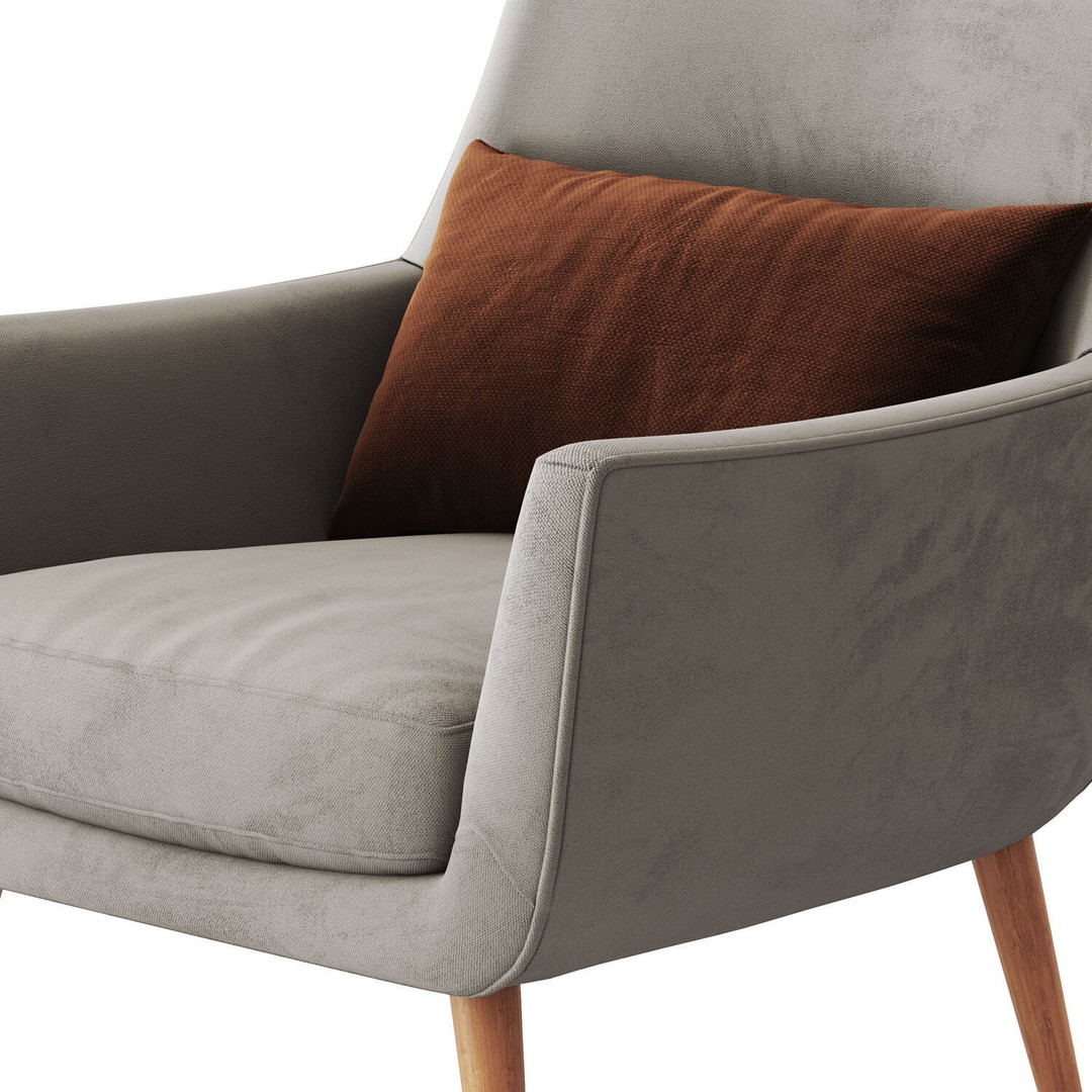 Sofa and Armchair Collection 3D Model – Modern Furniture Set, FBX, OBJ - View 24