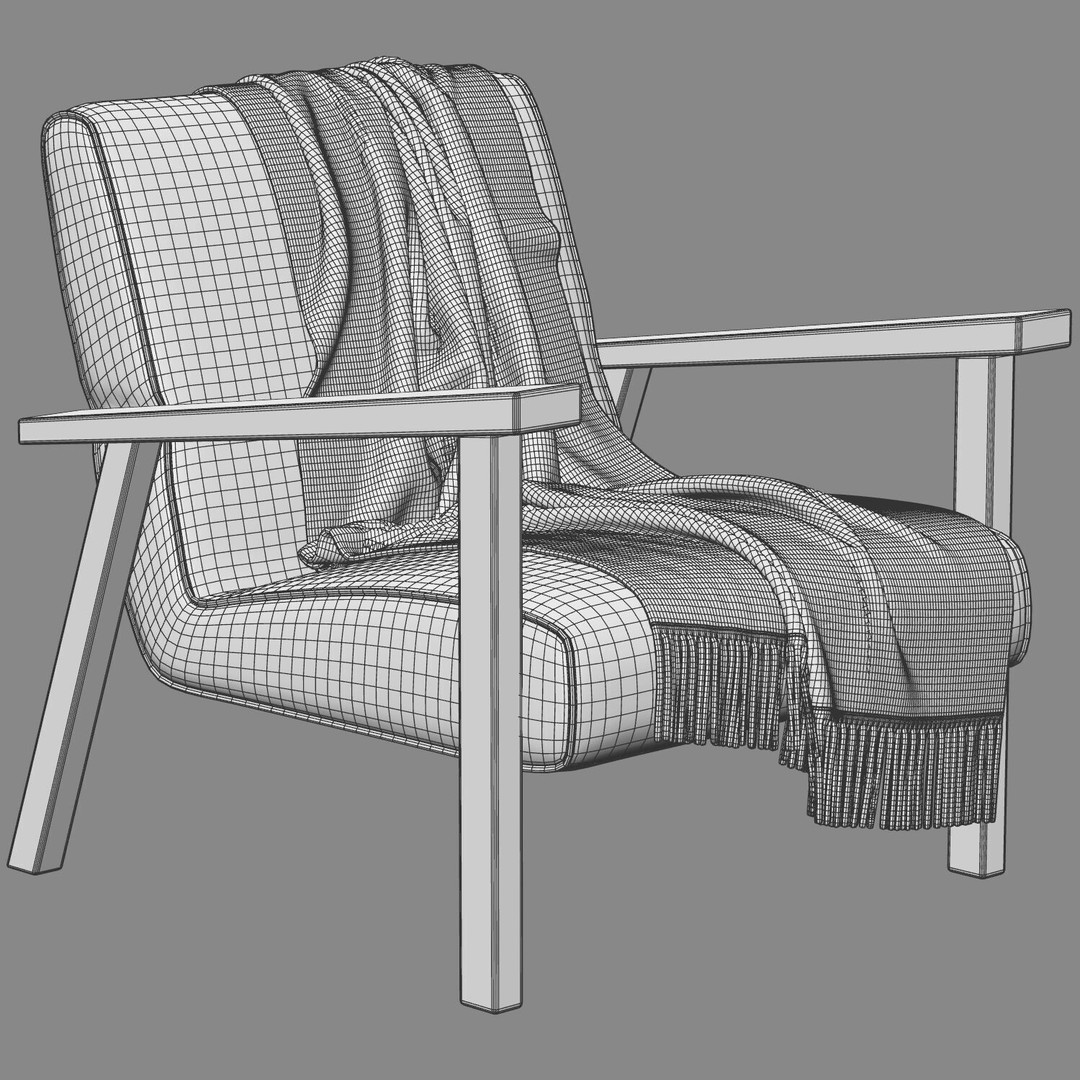 Sofa and Armchair Collection 3D Model – Modern Furniture Set, FBX, OBJ - View 33