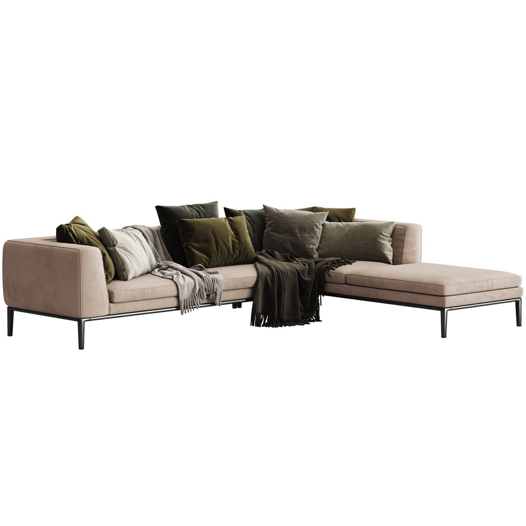 Sofa and Armchair Collection 3D Model – Modern Furniture Set, FBX, OBJ - View 35