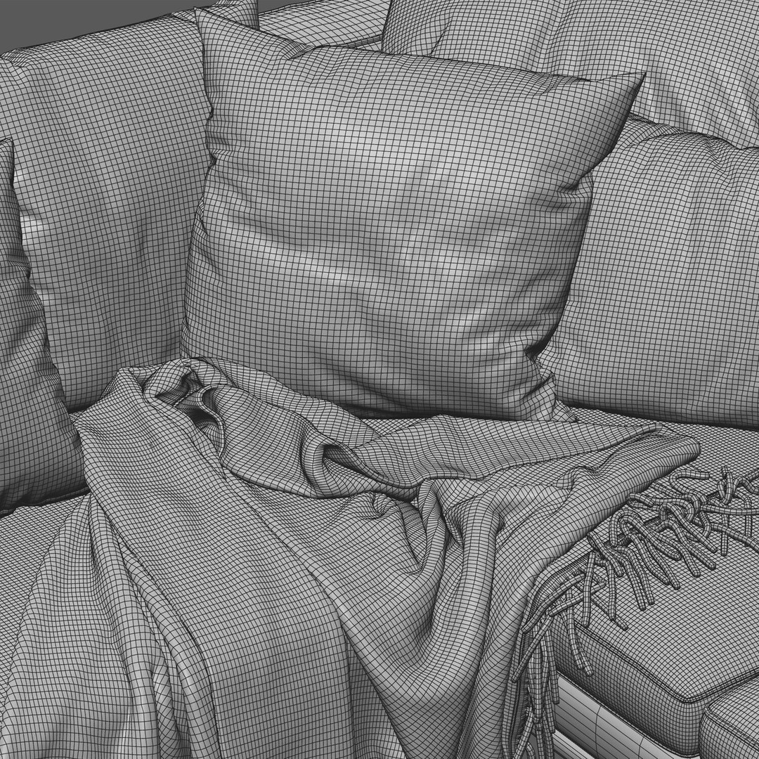 Sofa and Armchair Collection 3D Model – Modern Furniture Set, FBX, OBJ - View 37