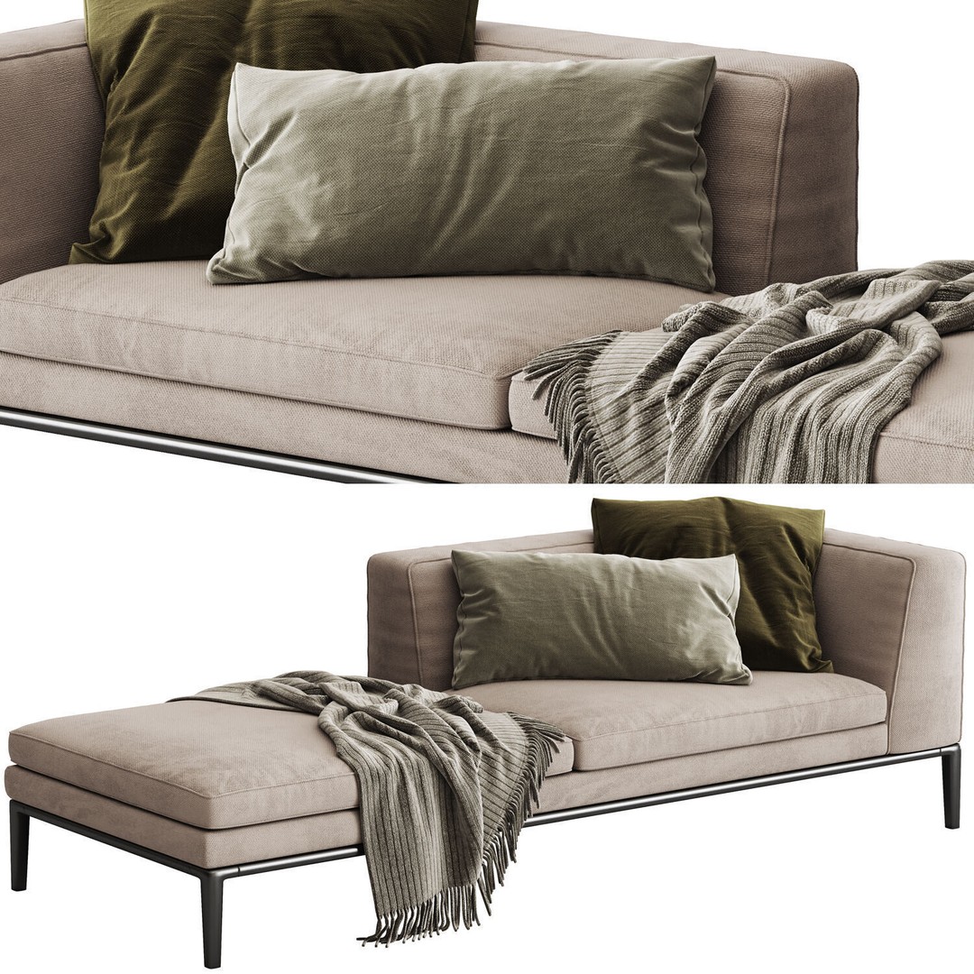 Sofa and Armchair Collection 3D Model – Modern Furniture Set, FBX, OBJ - View 38