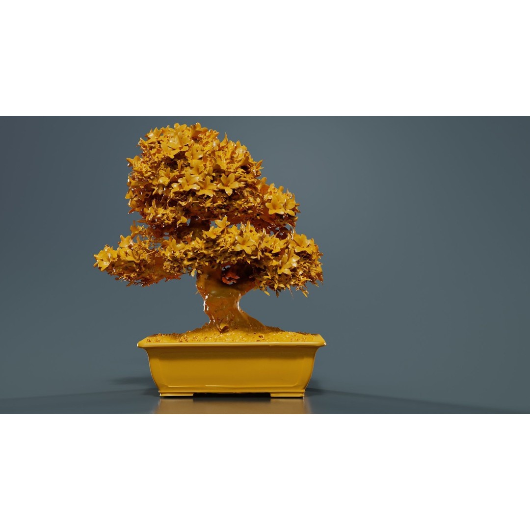 Satsuki Azalea 3D Model – Low Poly Bonsai Tree with PBR Textures - View 15