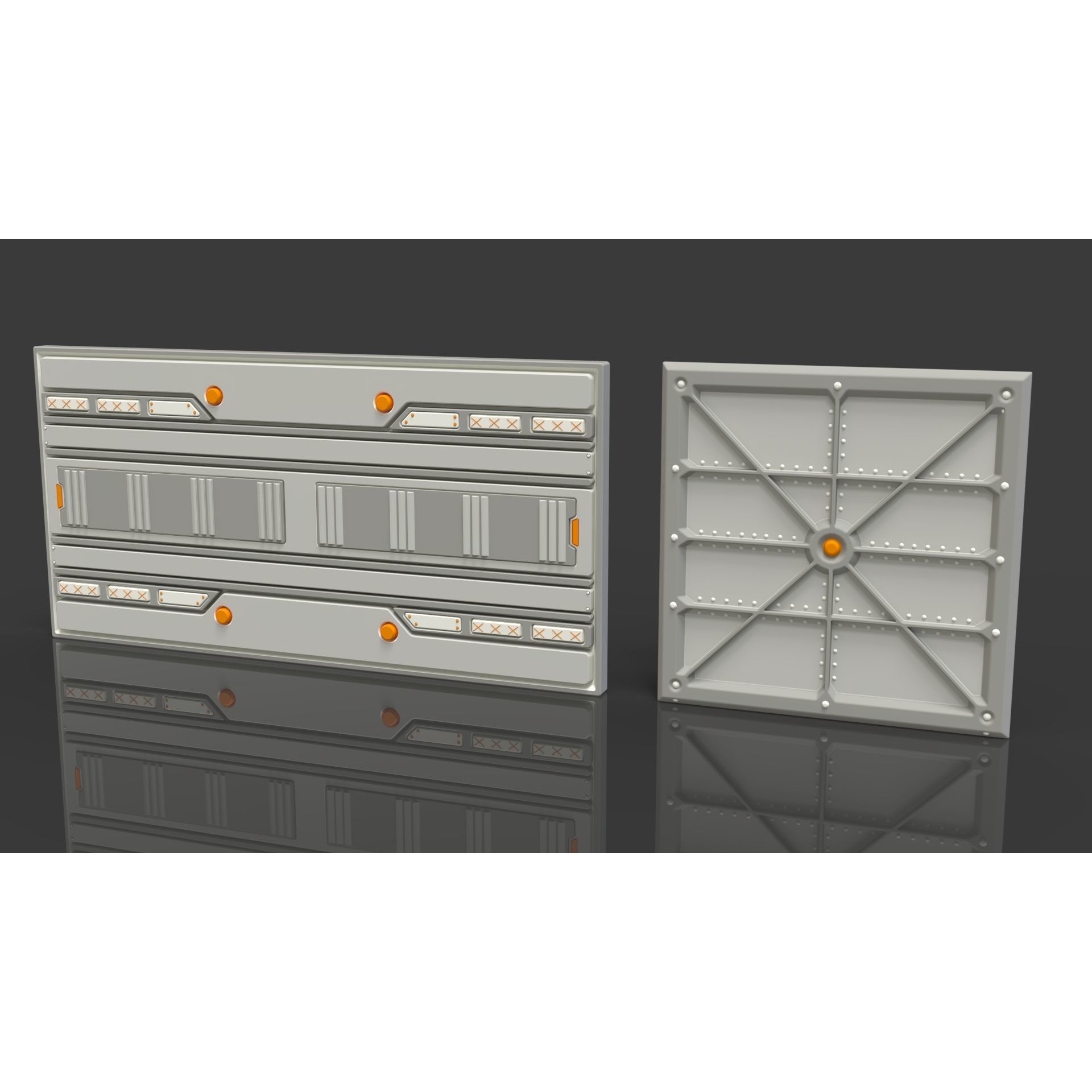 Sci-Fi Panels Collection 3 - Low-Poly Game-Ready 3D Model - View 12
