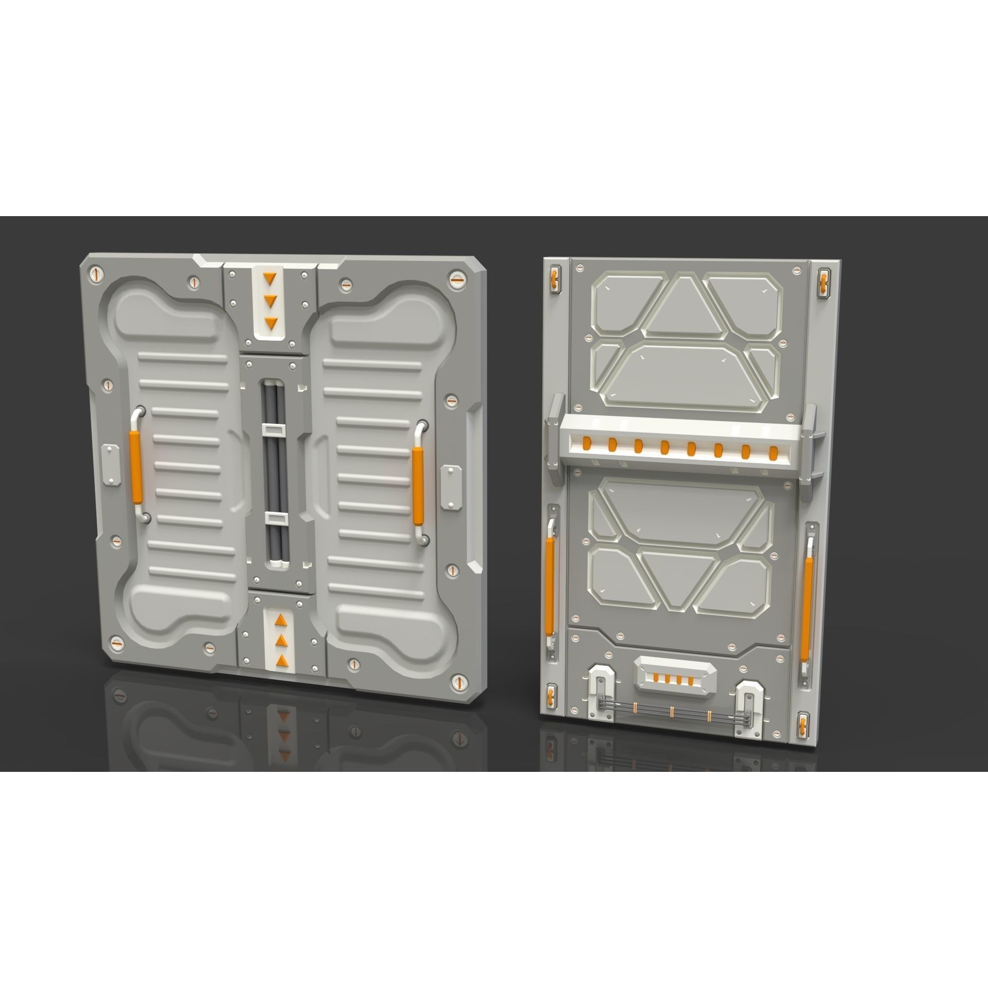 Sci-Fi Panels Collection 3 - Low-Poly Game-Ready 3D Model - View 6