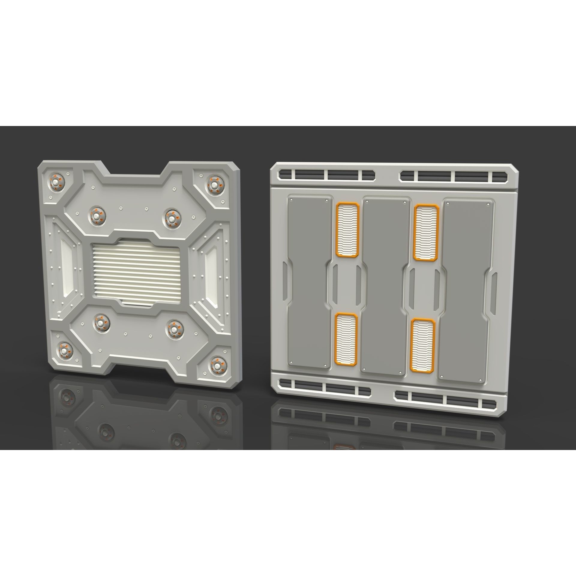 Sci-Fi Panels Collection 3 - Low-Poly Game-Ready 3D Model - View 7