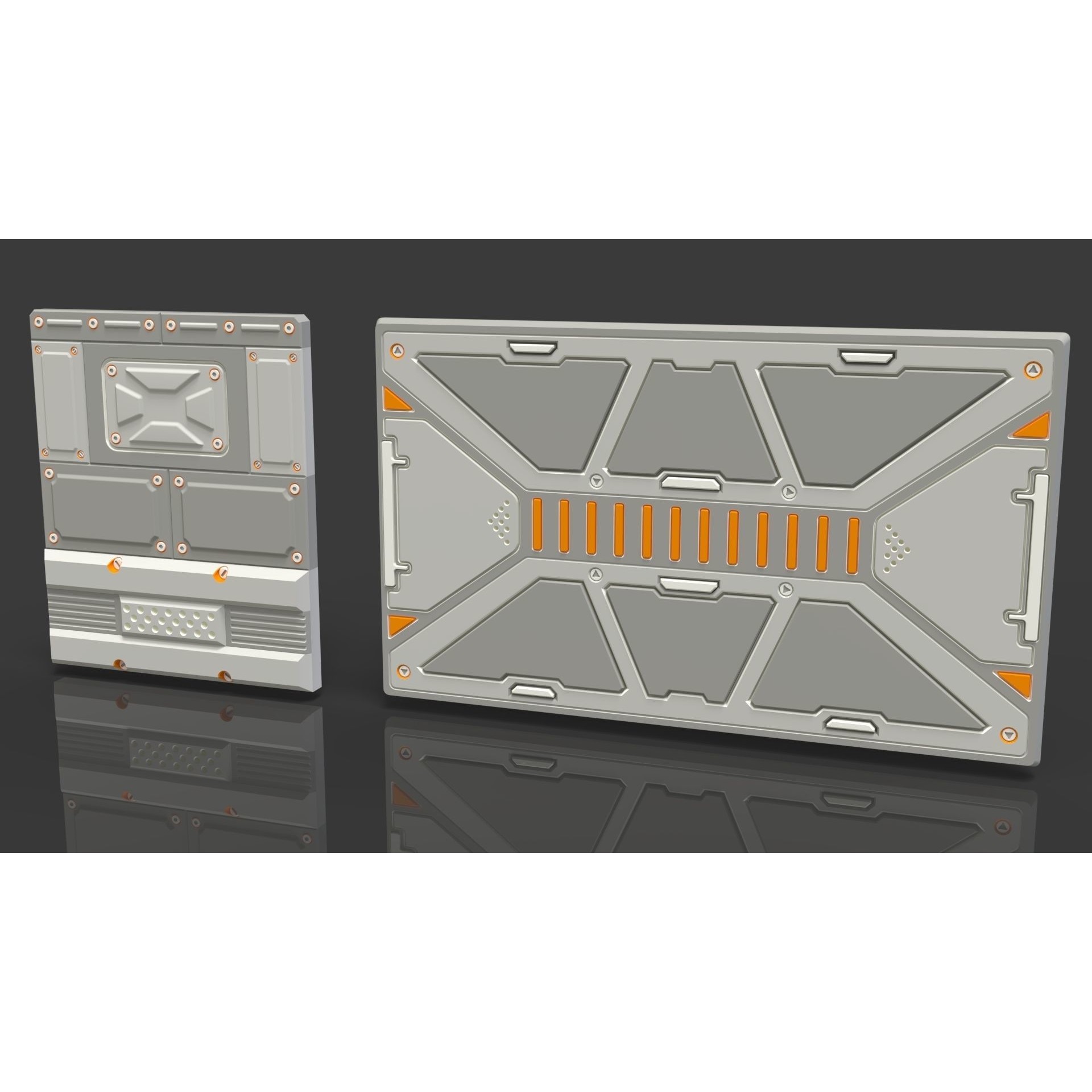 Sci-Fi Panels Collection 3 - Low-Poly Game-Ready 3D Model - View 8