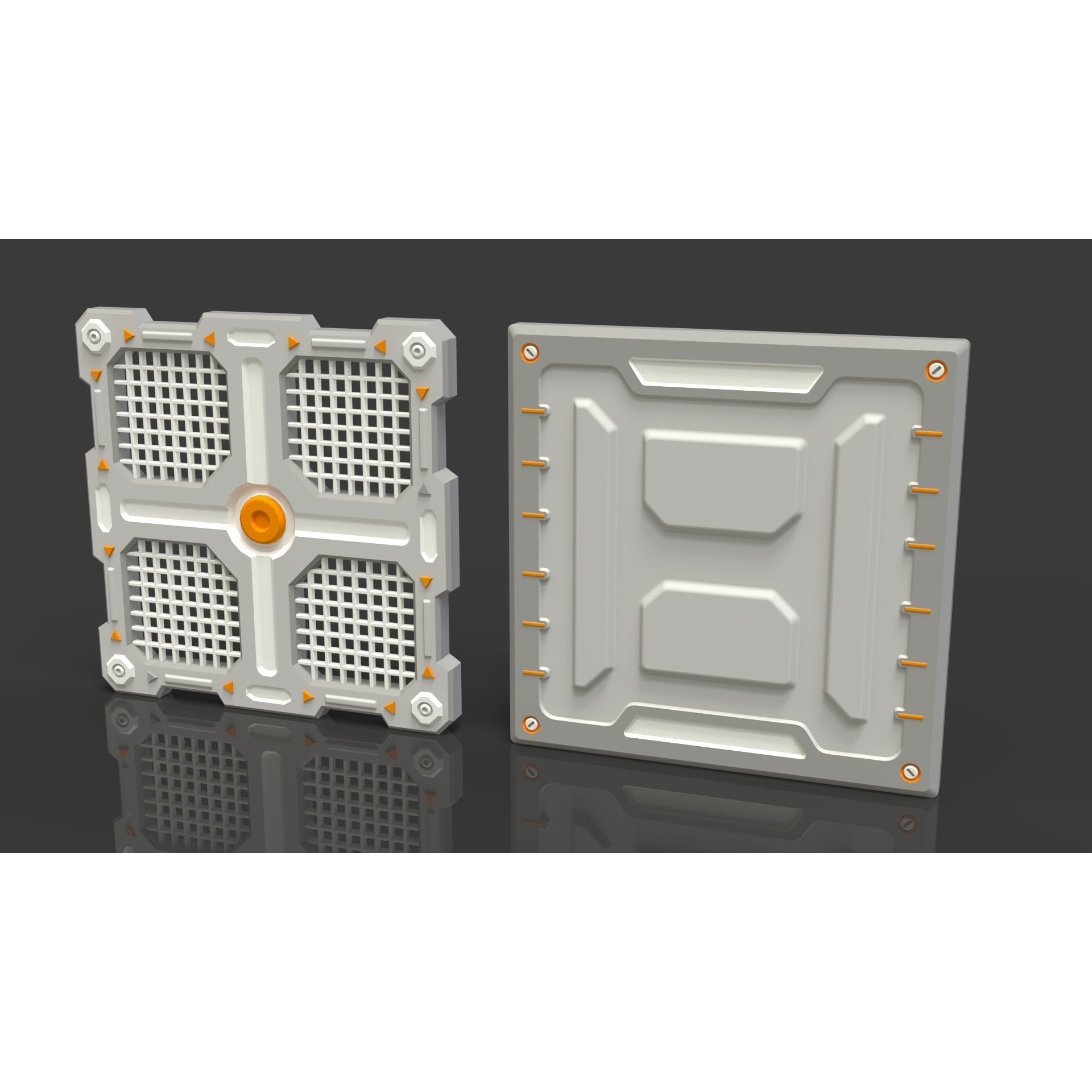 Sci-Fi Panels Collection 3 - Low-Poly Game-Ready 3D Model - View 9